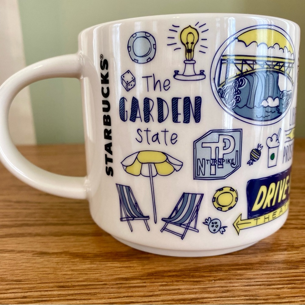Starbucks New Jersey Mug - White and Blue